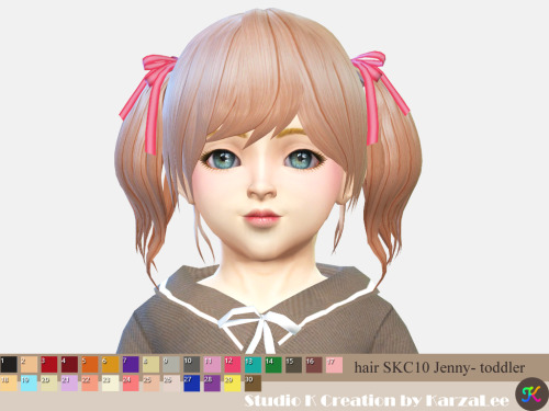 studio-k-creation:hair SKC 10 jenny (S4CC)standalone / 30 colors / new mesh by me/ base game/hat com