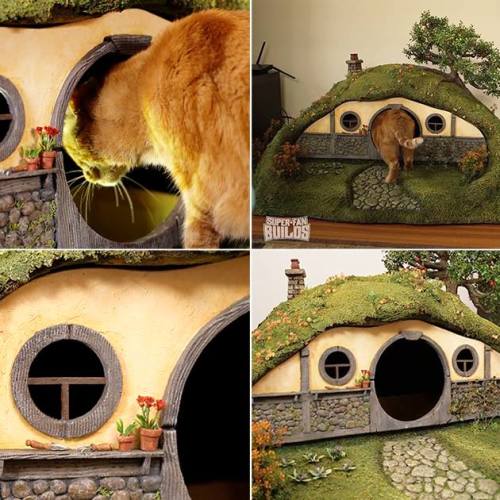 Lord of the rings themed #cat house http://buff.ly/13Dls4n #lordofthering #thehobbit #catbox #diy #t