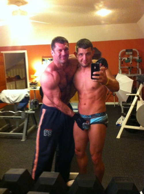 bigtexmusc:  butchlvr53: gotlubebro:  Chad Taylor and Gunner Lawson flaunting their