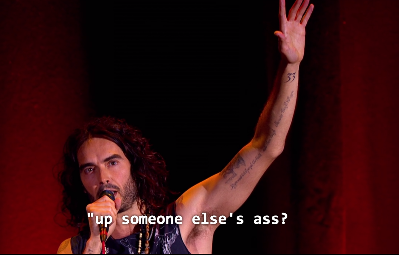 yeahmaniknow:Russell Brand on homophobia, ladies and gents. Just beautiful.