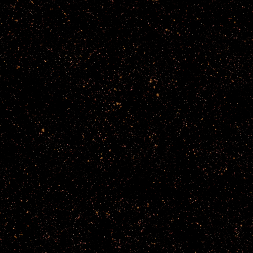 The animation starts with a deep field image of the universe, showing warm toned galaxies as small specks dusted on a black backdrop. Then the center is distorted as additional layers of galaxies are added. The center appears to bulge toward the viewer, and galaxies are enlarged and smeared into arcs. Credit: Caltech-IPAC/R. Hurt