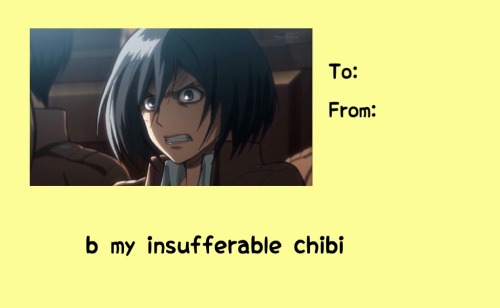 the-amazing-rivamika-is-on-fire:  rivamika valentine’s day cards for the two eye-fucking humanity’s two strongest i’m seasonally late but oh well  