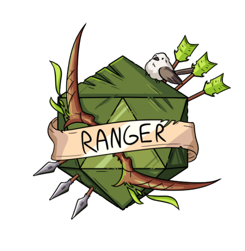 leidensygdom:Ninth of the 14 DnD themed designs! It’s the turn for the Ranger, one of these classes 