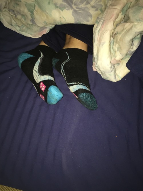 pussycummy: My wife’s smelly socks still sleeping atm wonder wat I should do mmmmm