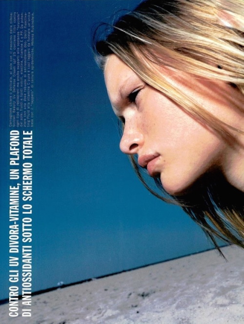 pureheroinechic:Sunny BeautyModel: Charlotte ConnoleyPh: Steve HiettVogue Italia July 1998