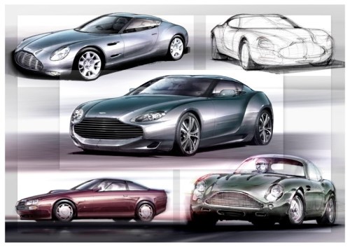 Sketchs of Zagato car / For more informations, please visit www.astonmartin-zagato.net