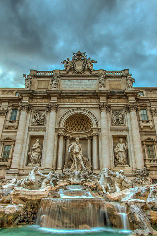 italian-luxury:Trevi Fountain | Italy | SourceLa Fontana di Trevi is a Baroque style fountain standi