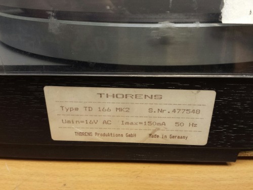 Thorens TD166 MKII Turntable, 1989