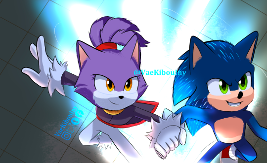 SONIC 3 HYPE — Key_bou version Sonic & Blaze Instagram