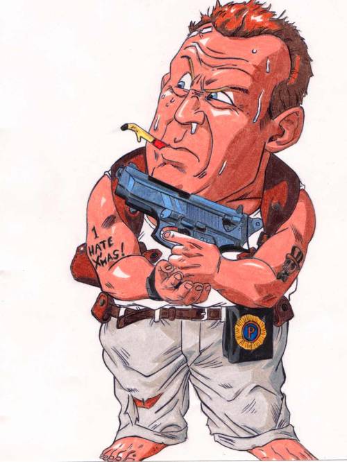 toxicadams:  Bruce Willis by Akira Toriyama 