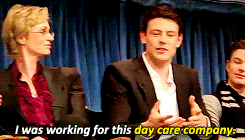 cory-monteith:“[On trying to become an actor] I had already done a million jobs, every job under the