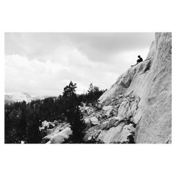 // resting at cliff face // (at Mammoth Mountain)