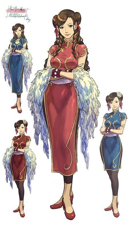 freeandshonenspirit:  videogamesdensetsu: Chun-Li by Ace Attorney illustrator Kazuya