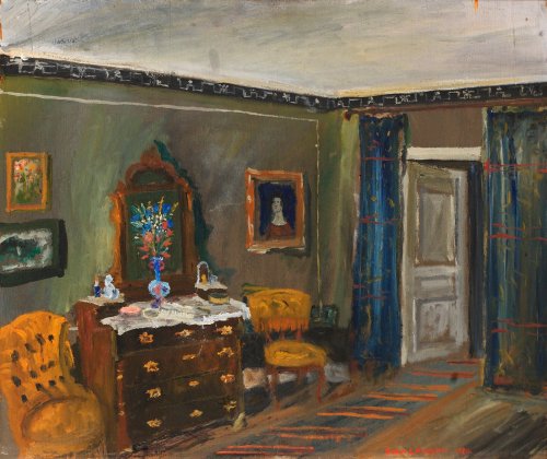 Interior   -   Sven Erixson , 1926Swedish, 1899-1970Oil on panel