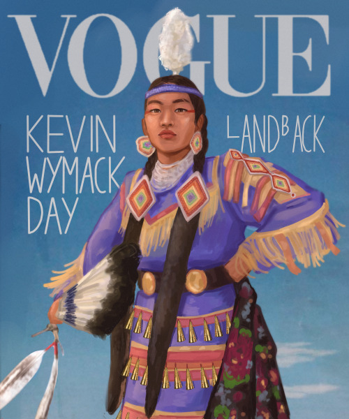 Kevin Wymack-Day, professional exy player and jingle dress dancer on vogues front cover.