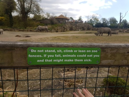 sixpenceee: Sign in Dublin zoo. (Source) For more interesting posts