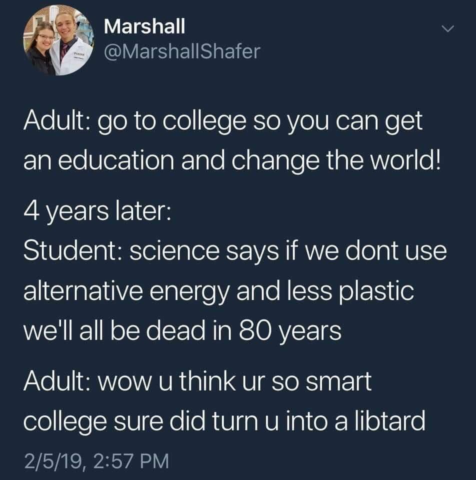 caucasianscriptures:What’s the point of college?