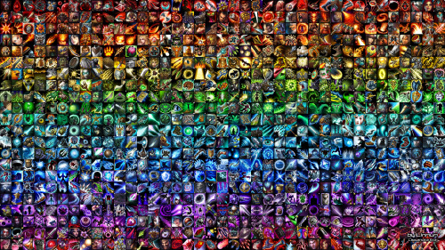 hipsterhandbk:  All of the League of Legends symbols by colour. 