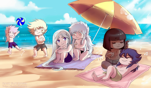 Chibi specters at the beach XD