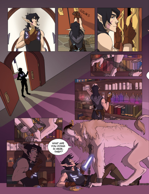 My four-page comic for the now-published @monstersheithzine​! This was a huge terrifying challenge a