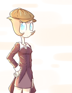 airbenderedacted:  spikedmauler:  I drew a classy pearl  ✪v✪