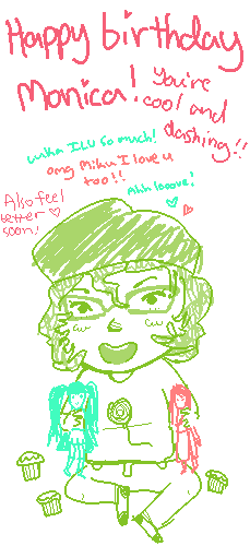 patchyfreak:  (YOUR ACTUAL BIRTHDAY PICTURE IS STILL COMING!! C; )  aaAAAAAAAAAJOJO IM LAUGHINGADGSGMs♥♥♥ YES I AM FEELING MCUH BETTERRRR THANK U S MUchcHH♥  dfsSDFGSDGSF;;; 