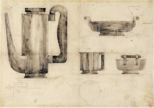 Wolfgang Tümpel, Kaffeekanne und Teeservice, Bauhaus, 1928