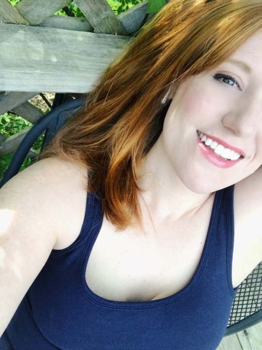 daydreaming-redhead:  Just letting my hair air dry on this GORGEOUS day. Happy me 😊