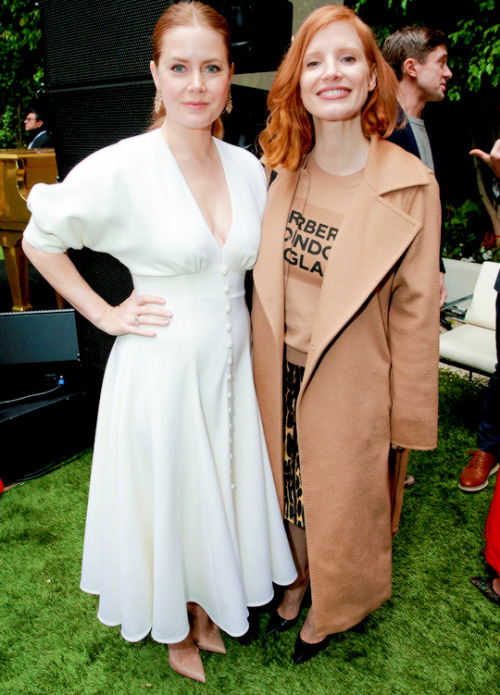 Amy Adams and Jessica Chastain celebrate the 6th annual Gold Meets Golden with vibrant J sparkling w