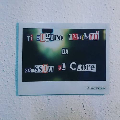 Ti auguro emozioni da scossoni al cuore.Instagram: @ScattixStrada