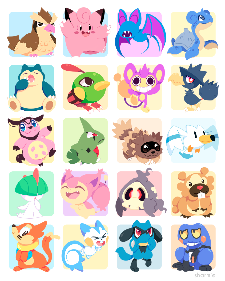 sharmieart: some more pokemon! 🔹 pokemon stickers: sharmie.tictail.com 🔹 