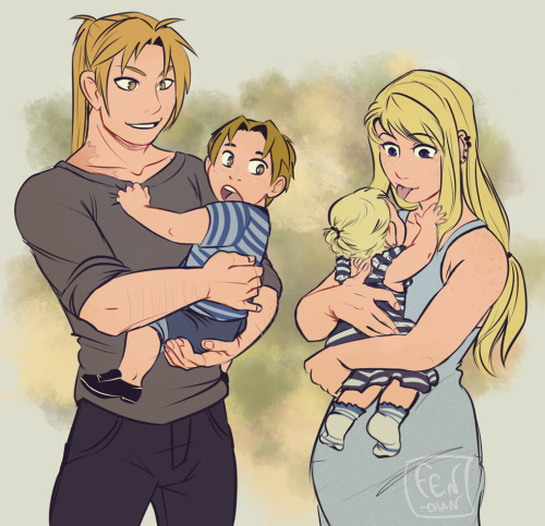 fennethianell: FMA EdWin weekDay 7: FamilyLast piece for the EdWin week from me ^^Took me a little m