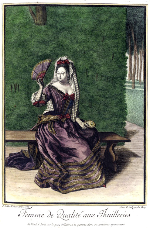 &ldquo;Femme de Qualité aux Thuilleries&rdquo; from Recueil des modes de la cour de France by Jean D