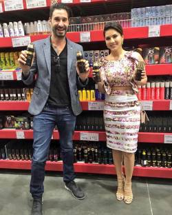 Such a proud moment with @dirrty99 surprise visit to Walmart in Chandigarh. @lustbysunny has arrived! From start to finish!! by sunnyleone