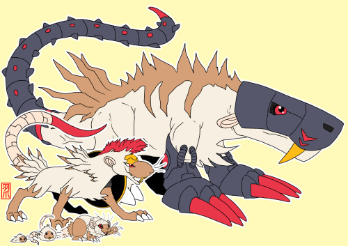 And here’s the (still unnamed at the time of writing this) Ultimate evolution for Rattomon. He’s som