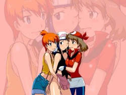 nsfw-desires:  Misty, May, &amp; Dawn 💋 