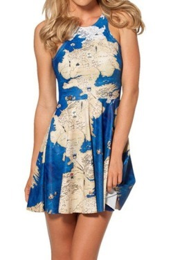 eatingisfab:  These dresses range from $15 to $17  Sky Blue Dress Galaxy Dress Map