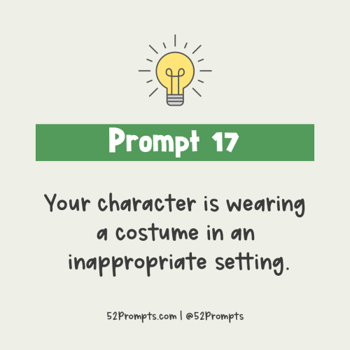 Write a story or create an illustration using the prompt: Your character is wearing a costume in an 