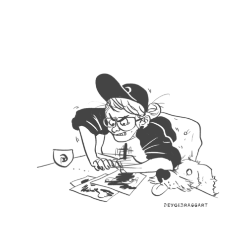 devside-art: Handling art block with my best friend <3  