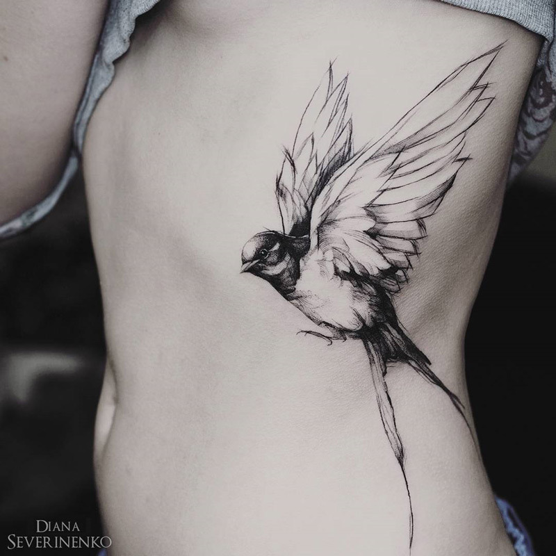 tattooideas123:  Swallow Side Tattoohttp://tattooideas247.com/swallow/