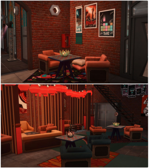 iiwa-s:  San Myshuno Club Hello everybody! I build a club and tried to make it in city living style.
