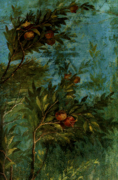 mad-moiselle-bulle:Villa Livia at Prima Porta, illusionistic fresco of a garden view in the Triclini