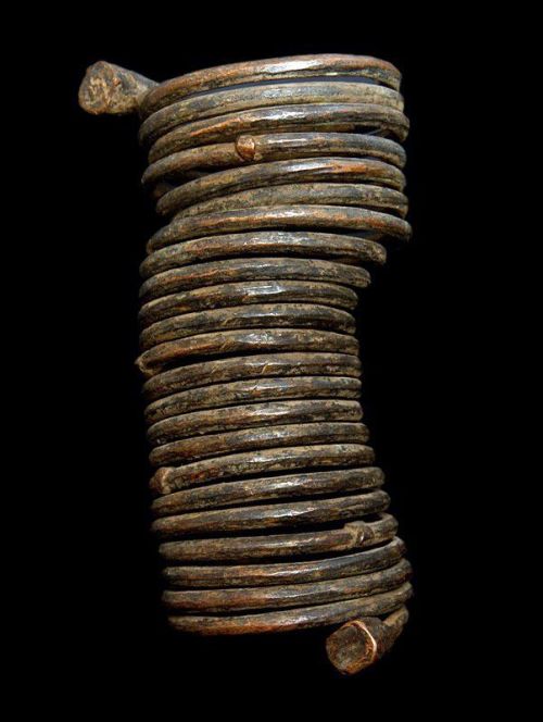 Coiled Copper Bracelet. Represented as a sign of wealth and used as currency. This is the oldest Afr