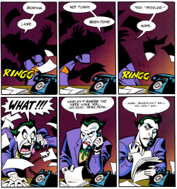 jthenr-comics-vault:  The CallBatman Adventures: Mad LoveArt by Bruce Timm &amp; Glenn Murakami Words by Paul Dini 