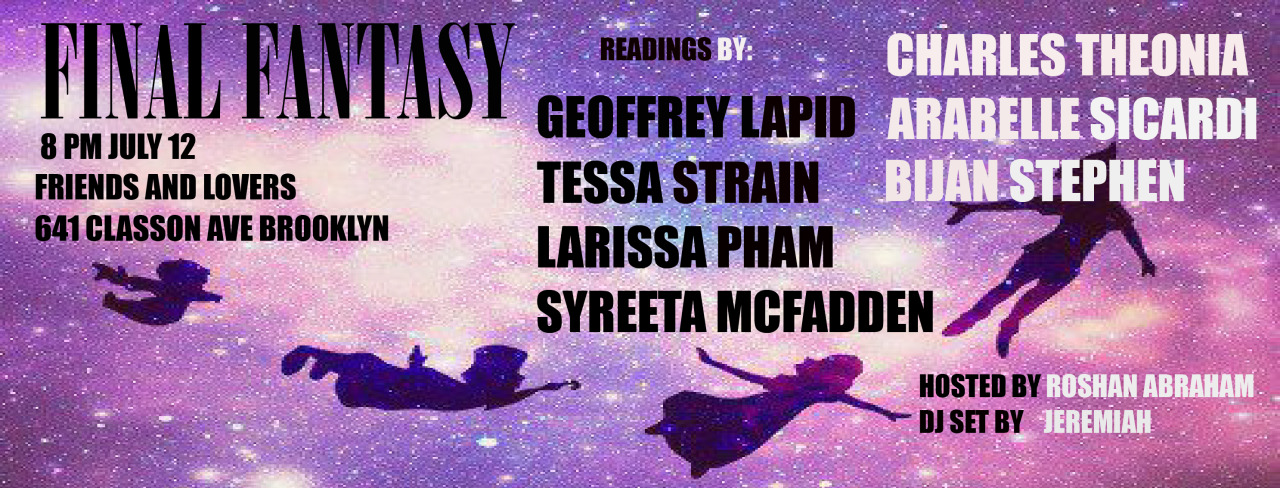 Hey this is tonight
Charles Theonia is a poet and teacher from Brooklyn, where they are working to externalize their interior femme landscape. They are the author of Which One Is the Bridge and a co-editor of Femmescapes.
Syreeta McFadden is a...