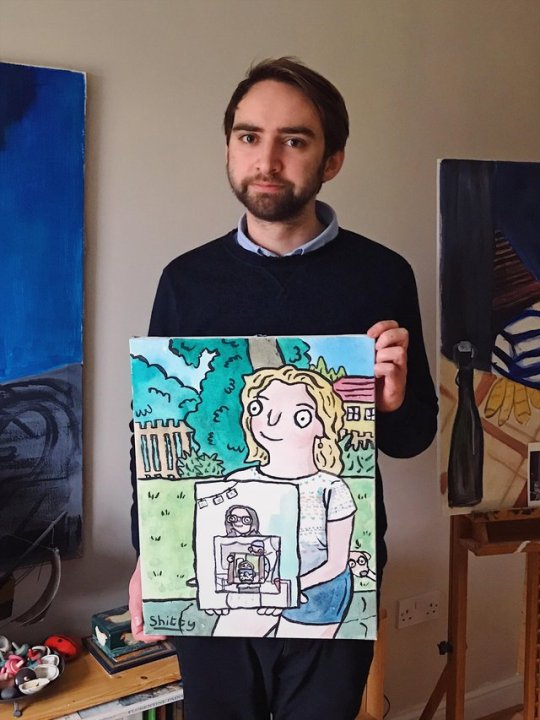 thefingerfuckingfemalefury:  yetimati: catchymemes:  “My mom painted this and said no one would like it. It’s her 2nd painting.” “I painted somebody’s mom” “Took a while and not perfect, but i painted the guy who painted the other guy’s