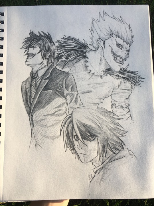 Death Note fan art - Light and Ryuzaki🖤☠️ : r/drawing