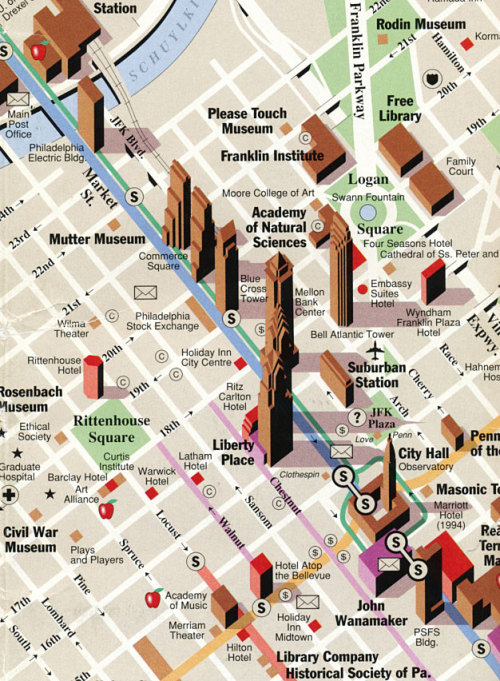 Philadelphia axonometric map (detail)