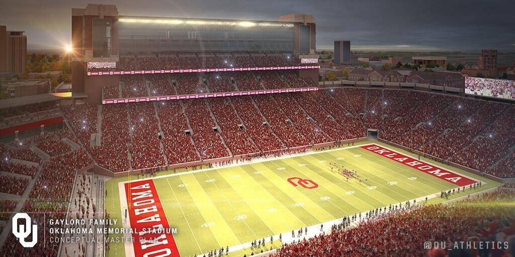 OU (university of Oklahoma)plans on spending close to 400 million dollars to upgrade