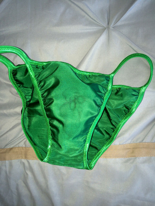 An old pair of silky panties that still get her aroused apparently